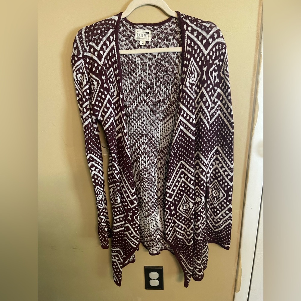 LA Hearts open sweater in size medium